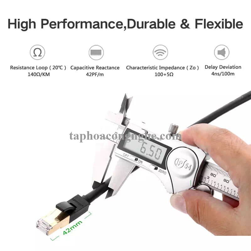 Ugreen 11273 10M màu Đen Cáp mạng LAN CAT7 STP chống nhiễu NW107 30011273